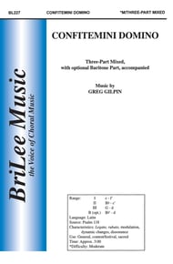 Confitemini Domino Three-Part Mixed choral sheet music cover Thumbnail